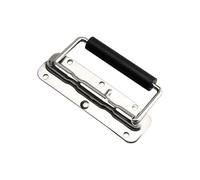Stainless Steel Thickened Spring Handle Movable Folding Pull Hardware with Ergonomic Design Spring Loaded Rubber Handle Wooden Cabinet Box Door