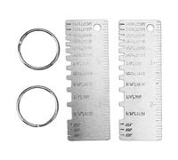 Stainless Steel Thickness Gauges Professional Standard Metal Sheets Welding Thickness Gauge Tool for Measuring Wire Diameter and Sheet Metal Size 2pcs Proof Durable (A)