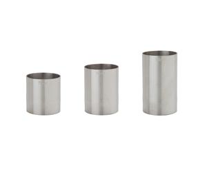 Stainless Steel Thimble Bar Measures 3 Piece Bundle Set 25ml, 35ml & 50ml Spirit