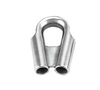 Stainless Steel Thimble for Wire Rope, Silver Tube Thimble Wire Eye Rigging Accessory for Rope Cable (16mm)