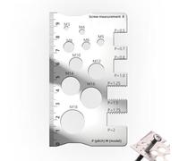 Stainless Steel Thread Gauge Set For Bolt Measuring With Dual Scale Metric And For Imperial Readings For Industrial Workshop Tools Silver(2PCS)