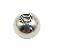 Stainless steel threaded bearing ball, M2 drilled threaded steel ball, round nut, diameter 5/6/8/10/12/16/18/20mm, half hole threaded ball(8mm*m2[18pcs])
