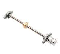 Stainless Steel Threaded Lead Screw Rod, T8 Trapezoidal Lead Screw Rod Pitch With Nut Bearing Shaft Mount Coupling Set(2mm Pitch 8mm Lead,500mm)