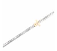 Stainless Steel Threaded Lead Screw Rod, Threaded backlash T8 Trapezoidal Spindle Screw With Brass Nut TR8x8 Lead 2mm Pitch 8mm Stainless Steel Fully Rod(200mm)