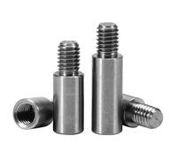 Stainless Steel Threaded Pillar Round Spacing Screw Standoff Spacer Single Head Column Screws M2 M2.5 M3 M4 M5 M6 M8 M10 silver 8 * 60+12