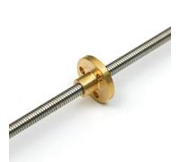 Stainless Steel Threaded Rod Lead Screw,1pcs 3D Printer T5 With Copper Nut, Thread 5mm 1mm Pitch 100/200/300/400/500/550/600/800/1000mm For Stepper Motor(200mm)