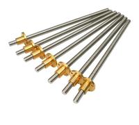 Stainless Steel Threaded Rod Lead Screw,1pcs T12 For CNC 3D Printer, Pitch 2mm 4mm Length 100 250 300-1000mm Trapezoidal With Copper Nut(850mm,2mm)