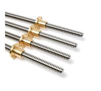 Stainless Steel Threaded Rod Lead Screw,1pcs T12 Trapezoidal With Brass Nut, Pitch 3mm 100MM-1000MM Long 3D Printer(600mm)