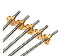 Stainless Steel Threaded Rod Lead Screw,304 T6 Pitch 1mm 2mm 4mm 6mm With Copper Nut 100/150/200/250/300/400/500/550mm Trapezoidal, 1pcs(Picth 1mm 2mm,200mm)
