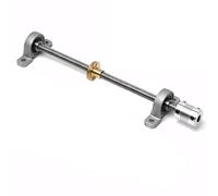 Stainless Steel Threaded Screw Rod,3D Printer Vertical Kit, Pitch 2mm Lead 12mm 14mm 100-800mm T8 +Brass Nut+KP08 Bearing Bracket+ Flexible Coupling, 1Set(Pitch 2mm Lead 12mm,500mm)