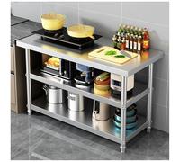 Stainless Steel Three Tier Kitchen Prep TableSturdy Utility Workstation for Home & Commercial Use Metal Storage with Stable Construction Ideal for Food Preparation