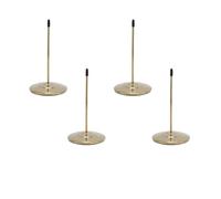 Stainless Steel Ticket Holder,4Pcs Desk Receipt Holder,Thickened Round Bottom Nonslip Ticket Receipt Spike Metal Bill Fork for Restaurant,Kitchen,Office,Hotel(Golden Glossy Rod)