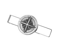 Stainless Steel Tie Clip for Men: Christian Cross Lion Compass Tie Bar Business Tie Clasp for Wedding Office Meetings Graduation, Standard, Non-Precious Metal, No Gemstone