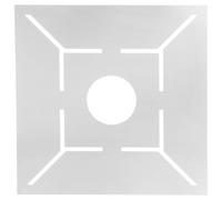 Stainless Steel Tile Measuring Ruler, 50mm round Hole Template | Thickened Reusable Layout Aid, Hollow Shapes for Bathroom Remodeling, Accurate Pattern Drawing