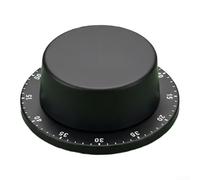 Stainless Steel Timer for Baking and Cooking with Magnetic Base Loud 70dB Alarm and Accurate Mechanical Countdown Up to 55 Minutes (BlackFly)