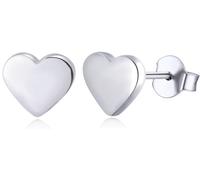 Stainless Steel Tiny Love Heart Button Stud Post Earrings for women earrings studs Dainty Simple hypoallergenic earring, Stainless Steel, No Gemstone