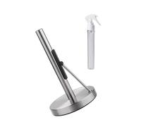 Stainless Steel Tissue Roll Holder Kitchen Paper Rack Removable Spray Bottle Weighted Base Towel Dispen