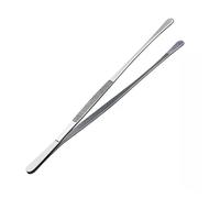 Stainless Steel Toast Tong with Long Handle, One-piece Molding | Anti-scald Grip, One-handed Operation, Silver Finish, for Pastry Decorators, Home Cooks, Food Plating