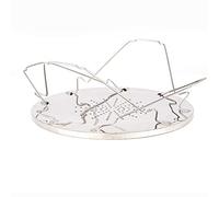 Stainless Steel Toaster 4 Slice Toast Plate Camping Barbecue Rack Folding Baking Tray Bread Portable