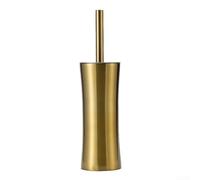 Stainless Steel Toilet Brush Set with Elegant Brushed Finish, Space-Saving Freestanding Design and High-Density Bristle Head for Efficient Cleaning of Modern(Gold)