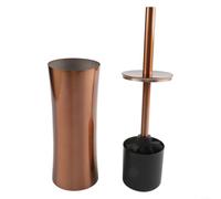 Stainless Steel Toilet Brush Set with High Resilience Brush Head and Compact Freestanding Holder Designed for Long Term Bathroom Use (Copper colored)