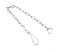 Stainless Steel Toilet Flush Valve Chain 25cm with Hook and Ring, Rust-Resistant Replacement Lift Chain for Most Toilet Tanks(1PCS)