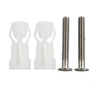Stainless Steel Toilet Lid Bolts with Nylon Nuts to Securely Fix Your Toilet Lid (A)