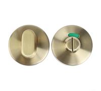 Stainless Steel Toilet Lock Featuring Clear Occupancy Indicator Sign Displaying Use Status for Public or Private Bathrooms (Drawing gold)
