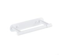 Stainless Steel Toilet Paper Holder Wall Mounted, Pivoting Design Tissue Roll Dispenser for Bathroom & Kitchen, No Drill or Screw Installation, Matte Black Finish(white)