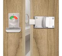 Stainless Steel Toilet Partition Door Lock with Vacant/Engaged Red Green Indicator, Zinc Alloy Hardware for Bathroom Cubicle or Flush Panel, Public Restroom Sec