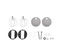 Stainless Steel Toilet Seat Hinge Screws, Fixing Bolts and Well Nuts for Wall Hung or Back to Wall Toilets, Top Fixed Lid Replacement Kit, Silver, 2 Pack(55MM)