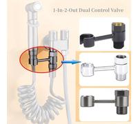 Stainless Steel Toilet Spray Nozzle Holder with 360° Rotating Bracket, No-Drill Mounting for Easy Installation, Compatible with Most Standard Spray Nozzles and Shower Heads