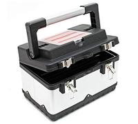 Stainless Steel Tool Box Organiser Case Storage with Plastic Frame, Tool Holder and Handle