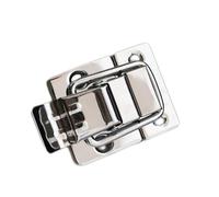 Stainless Steel Toolbox Toggle Latch Spring Catch, Four Fixing Holes | Silver Finish, Secure Replacement Hardware, Quick Installation for Chests, Drawer Maintenance, Woodworkers and DIY Projects