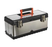 Stainless Steel Toolbox with Tote Tray - 225 x 505 x 245mm (H x W x D)