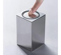 Stainless Steel Toothpick Dispenser with Uniform Finish and Functional Form Factor for Home Office or On-The-Go (Square)