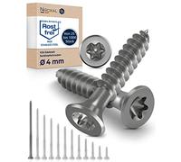 Stainless Steel TORX countersunk Head Screw Made of V2A 4-mm Thick 80-mm Screw Length 100 Pieces 48-mm Partial Thread Wood Screw 4x80