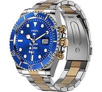 Stainless Steel Touchscreen Smartwatch for Android and iOS, Bluetooth Calls, Heart Rate Monitor and Sleep Monitor, Fashionable Mechanical Design