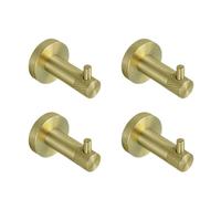 Stainless Steel Towel Bracket Kit - Bathroom Accessories Modern Single Hook & Towel Ring for Space-Saving Storage Ideal for Toilets &