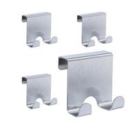Stainless Steel Towel Holder Bathroom Door Shower Hooks Coats Silver Kitchen Set