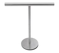 Stainless Steel Towel Holder, T Shape Hand Towel Stand, Stable Weighted Base, Versatile Storage Options for Necklaces, Watches, Hair Accessories (Silver)