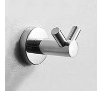 Stainless Steel Towel Hook - 2 Pack, Single Bathroom Hook, Hotel Coat Rack, Wall-Mounted Hanger, Door-Mounted Towel Holder, and Stylish Home