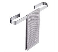 Stainless Steel Towel Rack 45cm Wall Mounted Bathroom & Kitchen Space Saving Storage Durable Aluminum Towel Holder Silver Finish