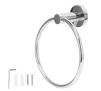 Stainless Steel Towel Ring Simple Rustproof Retro Bathroom Hand Towel Ring for Bathroom Kitchen (223030 glossy towel ring)