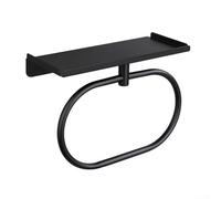 Stainless Steel Towel Ring with Shelf, Ideal for Wet Towels & Bathroom Items
