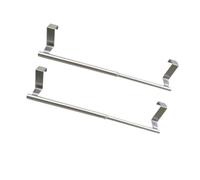 Stainless Steel Towel Storage Rack Bath Towel Rod 2pcs Flexible | Silver Finish, Simple Fashionable Look, Space Saving Wall Mounted Use, for Laundry Rooms and Closets