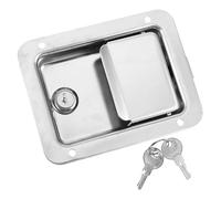 Stainless Steel Trailer Door Latch for Rv Tool Cabinets Security | Recessed Mount, Embedded Design, Silver Finish, Suited to Trailers, Locker Doors, Automotive Toolboxes