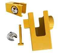 Stainless Steel Trailer Lock- 20x10x8cm Hitch Lock, Anti-Theft Security Device, Solid Tongue Lockwith Password Key Model | Universal Auto Accessory for Cargo Doors, Pick-Ups, RVs, Boats, Law