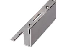 Stainless Steel Transition Strip - Brushed Surface Threshold for Vinyl to Laminate, Tile to Concrete - Durable Bathroom Ramp Bar