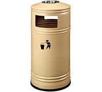 Stainless Steel Trash Bin for Outdoor, Large Cigarette Ash Bin, Round Vertical Storage Can for Malls